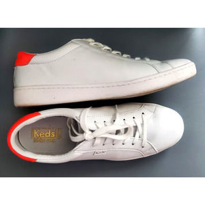 Keds Ace White Leather Athletic Lace-Up Sneakers Shoes Sz 9.5 EUC